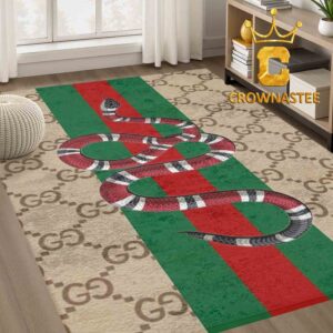 Gucci Snake Monogram Luxury Home Decor Area Rug Carpet Doormat