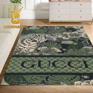 Gucci Tiger Monogram Luxury Area Rug Carpet Doormat