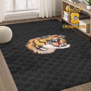 Gucci Tiger Monogram Luxury Black Rug Carpet Doormat