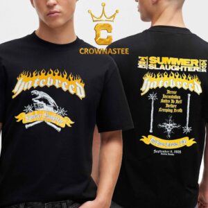 Hatebreed Band Roxian Theatre 2026 Tour McKees Rocks Pennsylvania Pittsburgh Area September 8th Two Sided T-Shirt