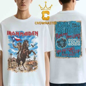 Iron Maiden Alamodome 2026 Tour San Antonio TX September 29th Two Sided T-Shirt