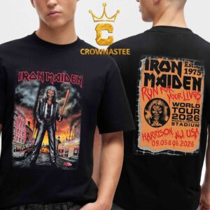 Iron Maiden Sports Illustrated Stadium 2026 Tour Harrison NJ September 5th 6th Two Sided T-Shirt