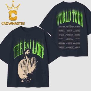 J Cole 2026 The Fall Off Tour Neon Face Two Sided T-Shirt