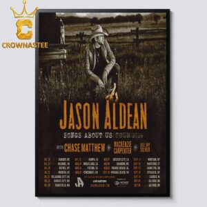 Jason Aldean Song About Us 2026 Tour Dates Home Decor Poster Canvas