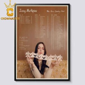 Lizzy McAlpine 2026 Tour Dates The Over Country Home Decor Poster Canvas