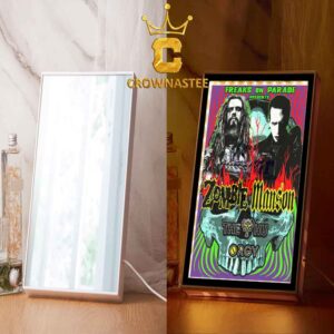 Marilyn Manson Rob Zombie 2026 Tour Poster Mirror Night Light