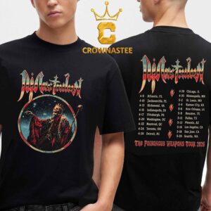 Mastodon 2026 The Poisonous Tour Dates Skeleton Two Sided T Shirt