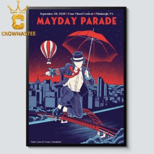Mayday Parade Four Chord Festival 2026 Tour Pittburgh PA September 26th Home Decor Poster Canvas