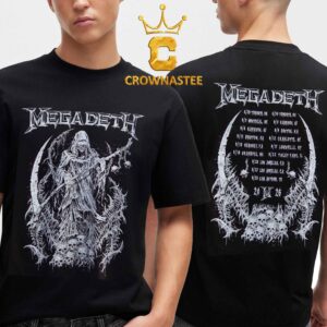 Megadeth 2026 Fall Tour Dates Dan The Torpedoes Vic Rattlehead Two Sided T-Shirt