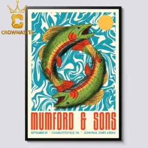 Mumford And Sons John Paul Jones Arena 2026 Tour Charlottesville VA September 20th Home Decor Poster Canvas