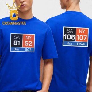 NY Comeback San Antonio Spurs vs New York Knicks Score Two Sided T-Shirt