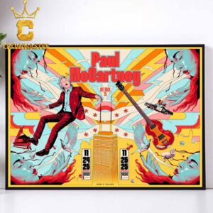 Paul McCartney United Center 2025 Tour Chicago IL November 24th 25th Home Decor Poster Canvas