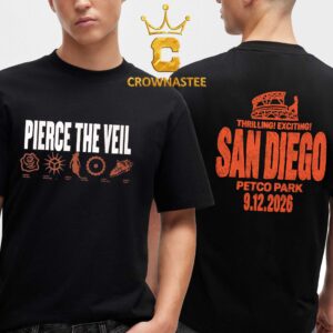Pierce The Veil Petco Park 2026 Tour San Diego CA September 12th Two Sided T Shirt