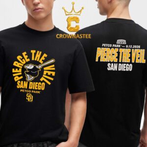 Pierce The Veil x San Diego Padres Petco Park 2026 Tour September 12th Two Sided T-Shirt