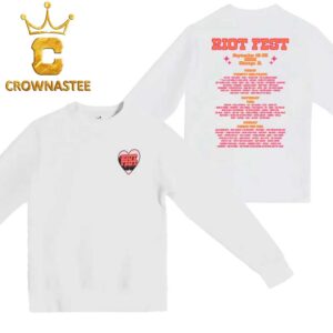Riot Fest 2026 Chicago IL Lineup Heart Two Sided T-Shirt Sweatshirt