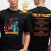 Riot Fest 2026 Chicago IL Lineup Yellow Text Two Sided T-Shirt