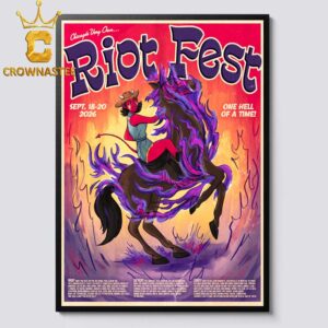 Riot Fest 2026 Douglass Park Chicago IL Devil Cowgirl Lineup Home Decor Poster Canvas
