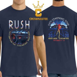 Rush Rocket Arena 2026 Tour Cleverland Ohio September 17th 19th Two Sided T-Shirt