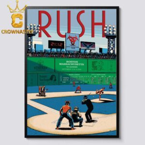 Rush TD Garden 2026 Tour Boston Massachusetts September 12th Home Decor Poster Canvas