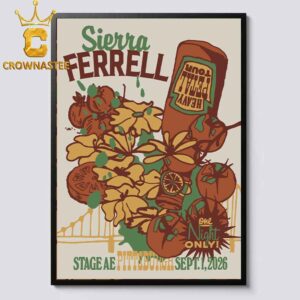 Sierra Ferrell Stage AE 2026 Tour Pittsburgh PA September 1st Home Decor Poster Canvas