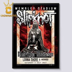 Slipknot 25th Anniversary Lodon Wembley Stadium 2026 2027 Tour UK Home Decor Poster Canvas