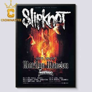 Slipknot x Marilyn Manson 2027 Tour Dates South America Sicest Stadium Home Decor Poster Canvas
