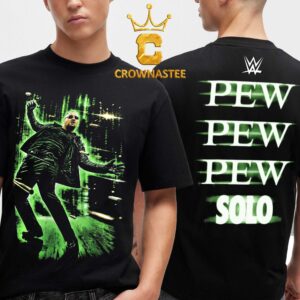 Solo Sikoa WWE Dodging Warning Shots Pew Pew Pew Solo Two Sided T-Shirt