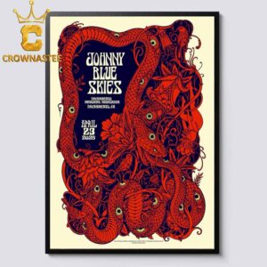 Sturgill Simpson aka Johnny Blue Skies Sacramento Memorial Auditorium 2025 Tour California April 23rd Home Decor Poster Canvas