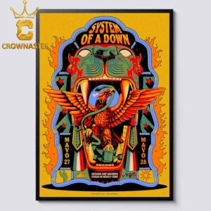 System Of A Down Estadio GNP Seguros 2026 Tour Mexico May 27th 28th Home Decor Poster Canvas