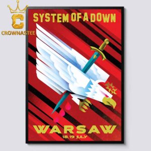 System Of A Down PGE Narodowy 2026 Tour Warsaw Poland July 18 19 Home Decor Poster Canvas