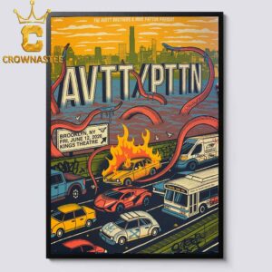 The Avett Brothers Mike Patton AVTT PTTN Kings Theatre 2026 Tour Brooklyn NY June 12th Home Decor Poster Canvas