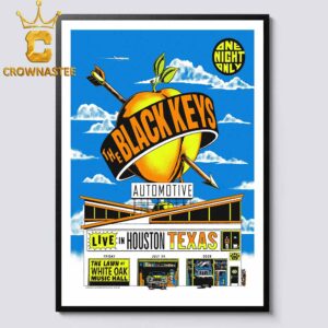The Black Keys White Oak Music Hall Lawn 2026 Tour Houston Texas July 24th Home Decor Poster Canvas