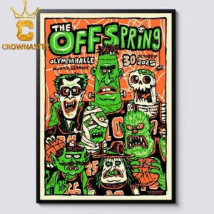 The Offspring Kleine Olympiahalle 2025 Tour Munich Germany October 30th Home Decor Poster Canvas
