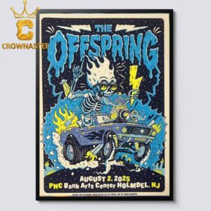 The Offspring PNC Bank Arts Center 2025 Tour Holmdel New Jersey August 2nd Home Decor Poster Canvas