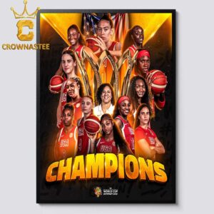 USA Team FIBA World Cup Champions 2026 Home Decor Poster Canvas