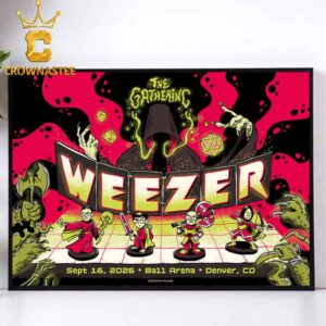 Weezer Ball Arena 2026 Tour Denver CO September 16th Home Decor Poster Canvas