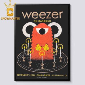 Weezer Chase Center 2026 Tour San Francisco CA September 9th Home Decor Poster Canvas