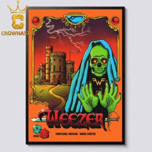 Weezer Moda Center 2026 Tour Portland Oregon September 11th Home Decor Poster Canvas