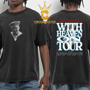 Zach Bryan 2026 Tour Dates With Heaven On Top Washed Two Sided T-Shirt