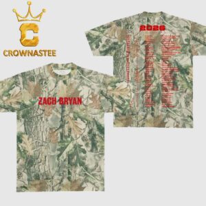 Zach Bryan With Heaven On Top 2026 Tour Dates Camo Real Tree All Over Print T-Shirt