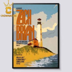 Zach Bryan Woodlands 2026 Tour Dover DE September 18th 19th Home Decor Poster Canvas