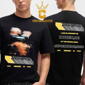 Zach Bryan Woodlands 2026 Tour Dover DE September 18th 19th Two Sided T-Shirt