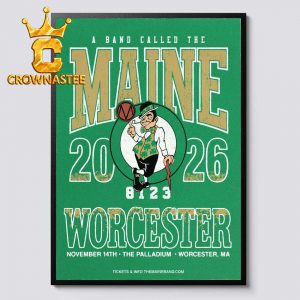 A Band Called The Maine 2026 Worcester November 14th The Palladium Home Decor Poster Canvas