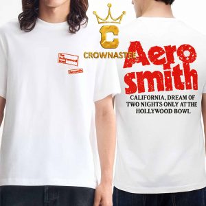 Aerosmith Hollywood Bowl 2026 Los Angeles CA October 29th November 1st Two Sided Unisex T Shirt