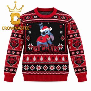 Arkansas State Red Wolves Disney Lilo Annd Stitch Christmas Ugly Sweater