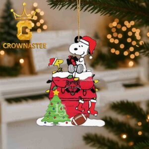 Arkansas State Red Wolves Snoopy Sport Christmas Decor Ornament