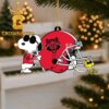 Arkansas State Red Wolves Stitch Heart Christmas Ornament