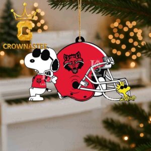 Arkansas State Red Wolves Snoopy Sport NCAA Christmas Tree Decor Ornament