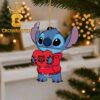 Arkansas State Red Wolves Stitch Heart Strings Christmas Tree Decor Ornament