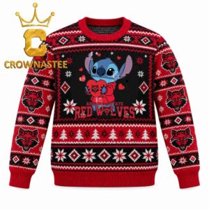 Arkansas State Red Wolves Stitch Heart Christmas Ugly Sweater